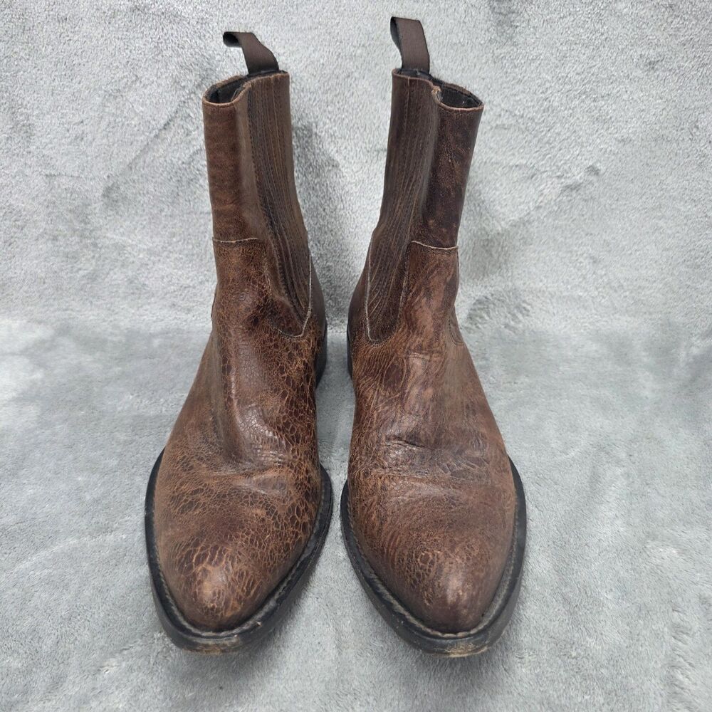 BUTTERO Ankle Chelsea Boots Brown Leather Size 41 Made In Italy - Picture 2 of 11